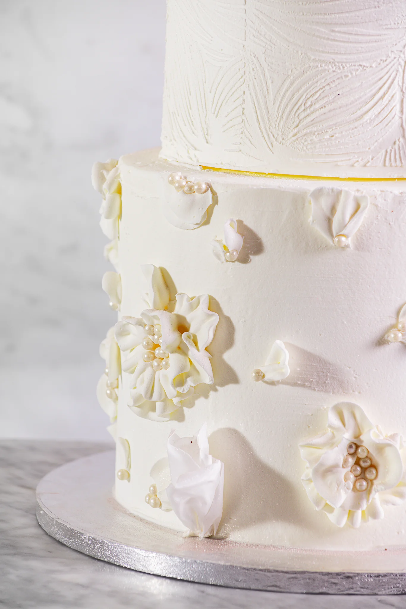 White Petal Wedding Cake - Image 4
